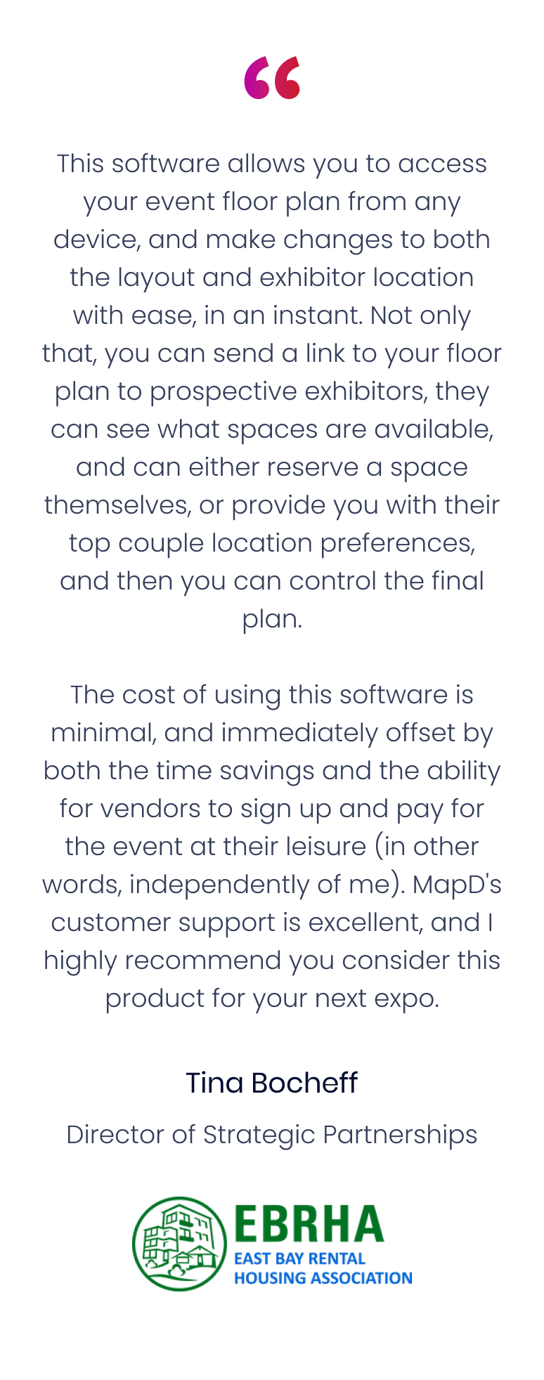 EBRHA testimonial