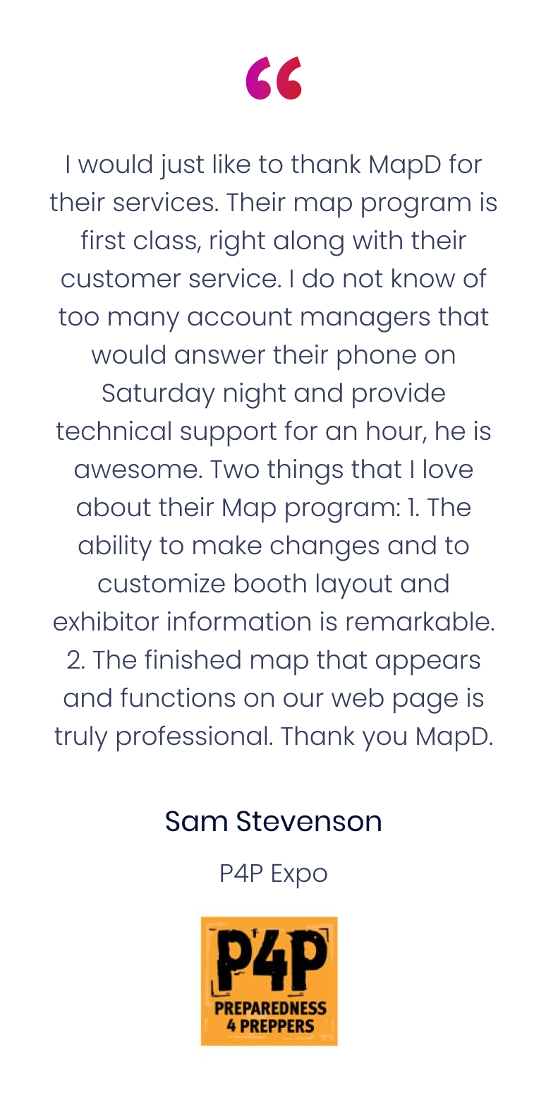 P4P testimonial
